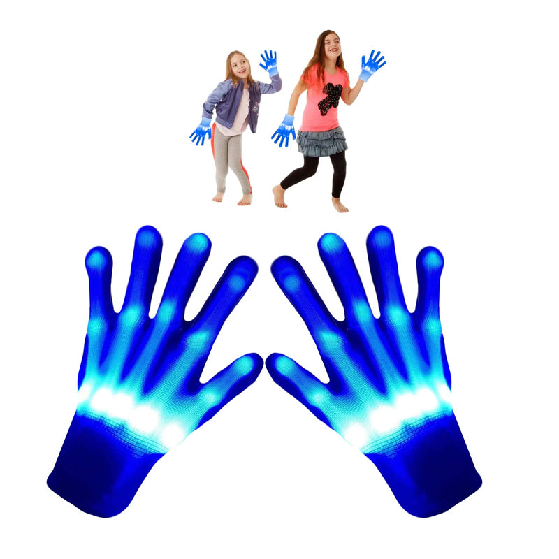 Cool Toys Gifts Blue LED Gloves,Rave Flashing Light up Gloves,Toys for Boys Girls Age 12+ Years Old,Gifts for Halloween Christmas Birthday Parties