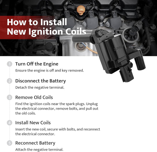 NPAUTO Ignition Coil Pack Replacement for 5.7L V8 Hemi 2003 2004 2005 Dodge Ram 1500 2500 3500, Dodge Durango, 5.7 SLT ST Pickup, UF378, Set of 8