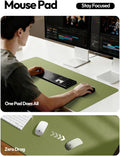 Ysagi Leather Desk Protector, Office Mat, Large Mouse Pad, Non-Slip PU Leather Blotter, Laptop Desk, Waterproof Writing Pad for Office and Home