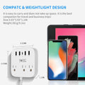 European Travel Plug Adapter, FOVAL EU UK US Power Strip with USB C and 4 USB Ports, 3 AC Outlets, Wall Mountable, 5Ft Extension Cord, Compact for