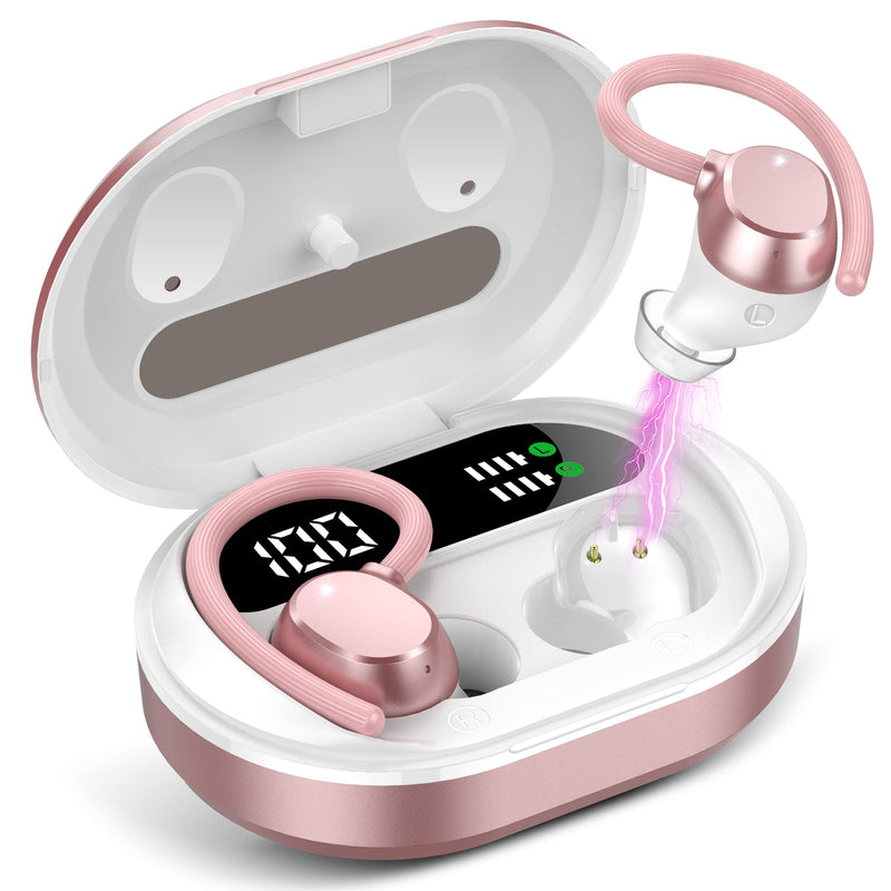 Ear Buds Wireless Earbuds, Hifi Stereo Bluetooth 5.3 Running Headphones with Dual LED Display 30Hrs Playtime, Built-In Mic, Type-C, In-Ear