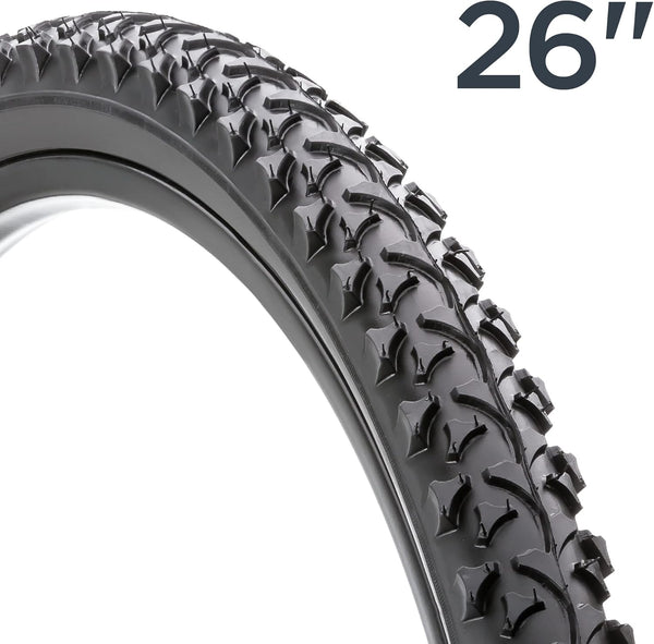 Schwinn Replacement Bike Tire, Folding Mountain Bike Tire, High Traction Knobs, Steel Bead Construction, Standard Bike Tires, Bicycle Replacement