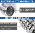 Funmit 4 Inch 10 Feet Flexible Adjustable Aluminum Dryer Vent Hose with 2 Metal Duct Clamp, PVC Tube Compatible with Most Dryers
