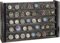J JACKCUBE DESIGN Rustic Wood Wall Mount Coins Display Rack - 5 Tier Military Holder for Army, Air Force, Navy Awards Collectors Shelf - MK590A
