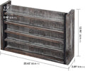 J JACKCUBE DESIGN Rustic Wood Wall Mount Coins Display Rack - 5 Tier Military Holder for Army, Air Force, Navy Awards Collectors Shelf - MK590A