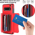 Asuwish Phone Case for Samsung Galaxy S10 plus Wallet Cover with RFID Blocking Credit Card Holder Wrist Crossbody Strap Lanyard Stand Cell