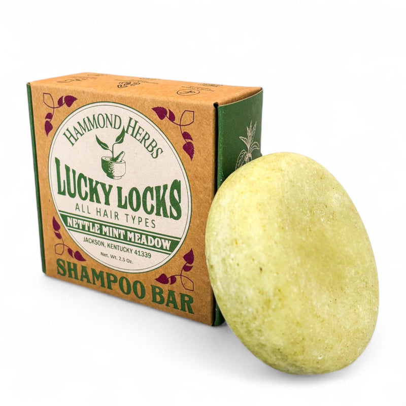 Lucky Locks | Nettle Mint Meadow | Natural Shampoo Bar | Zero Waste Hair Care | Sulfate Free