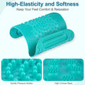 Atsuwell Acupressure Foot Massage Mat, 5-Zone Reflexology Mat with Dual Massage Ball Tracks, Portable Foot Pressure Point Pad for Stress Relief,