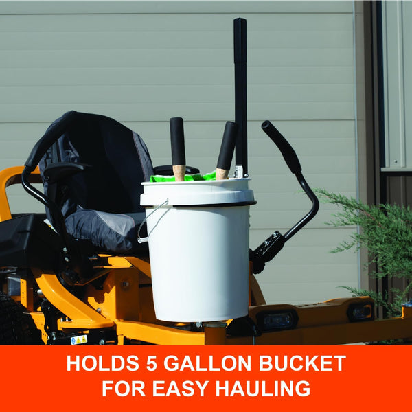 Agri-Fab 45-0572 Zero Turn Riding Lawn Mower Accessory Handle/Bucket Bracket; 5 Gallon Bucket Holder (Black)