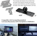 BRCOVAN 1.5'' Ball Fish Finder Mount, Aluminum Alloy Universal Marine Electronic Plate for RAM Mounts C Size 1.5 Inch Ball Double Socket Arm, Fit