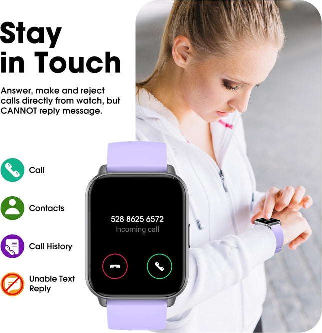 Smart Watch (Answer/Make Call) for Women Men, Fitness Tracker with Heart Rate, Blood Oxygen, Sleep Tracker, IP68 Waterpr