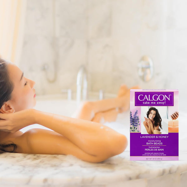 Calgon Ultra-Moisturizing Bath Beads, Lavender & Honey, 30 Oz