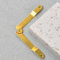 Dophee 10Pcs Gold Folding Lid Support Hinges for Jewelry Box Gift Wooden Boxes Cases Display - 62X8Mm/2.44"X0.31