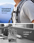 4 in 1 USB Charging Cable PD 60W Fast Charging & Data Sync USB C Cable Multi Charging Cable with Type C/USB a Ports for Power Bank, Galaxy, 10 Inches