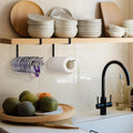 Tumbler Lid Organizer, Horizontal Tumbler Lid Storage Hook up to 10 Lids, Space Saving Cup Lid Holders under Cabinet Tumbler Lid Hook for Kitchen