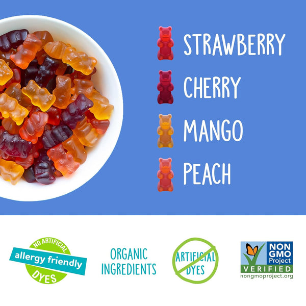 Yumearth Organic Gummy Bears - Fruity Gummy Candy Snack Packs, Gluten Free Snacks for Kids - Allergy Friendly, Non-Gmo, No Artificial Flavors or