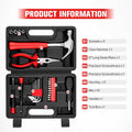 25 Piece Tool Set, Small Home Tool Kit for Men Women, Mini Basic Household Hand Tools Kit with Plastic Tool Box for All Purpose, Repair