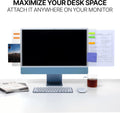Monitor Memo Board 2Pcs - Flexible Clear PET Computer Screen Sticky Note Holder - Side Panel Message Organizer - Versatile Office Desk Accessories