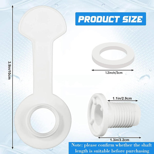 3 Sets Cooler Drain Plug Cooler Plug Replacement Triple Snap Drain Assembly for Coolers 1.14 Inches/ 2.9 Cm Shaft Length, White