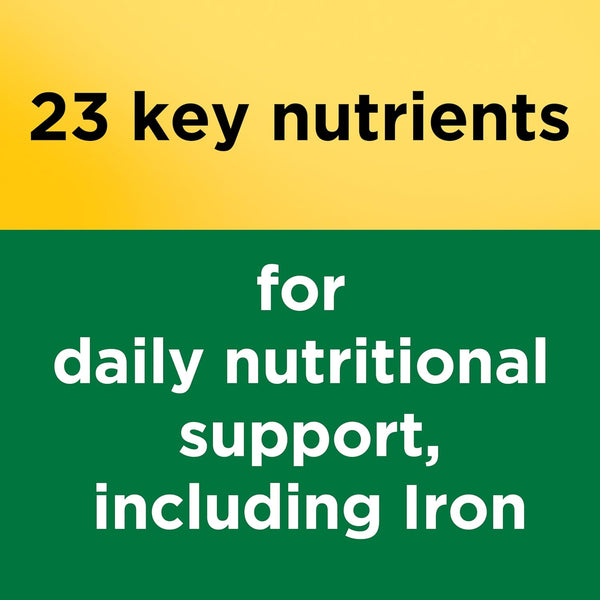 Nature Made Multivitamin Tablets with Iron, Multivitamin for Women and Men for Daily Nutritional Support, 130 Tablets, 130 Day Supply (Packaging