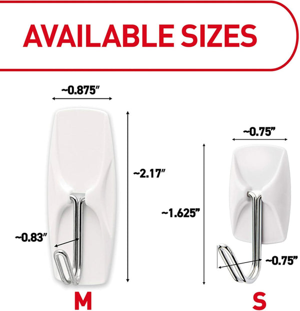 Command Small Wire Toggle Hooks, 16 Hooks and 24 Strips, Damage-Free Hanging Wall Hook with Adhesive, No Tools Required, Great for Home, Kitchen,