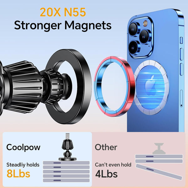 For Magsafe Car Mount? Windshield + Vent + Dash ? Magnetic Phone Holder for Car Phone Holder Mount Cell Phone Holders for Your Car Truck Suction