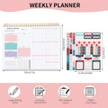 Weekly to Do List Notepad, 8.5''X11'' Weekly Desk Planner with 52 Tear off Sheets Undated Weekly Planner Habit Tracker & Productivity Organizer