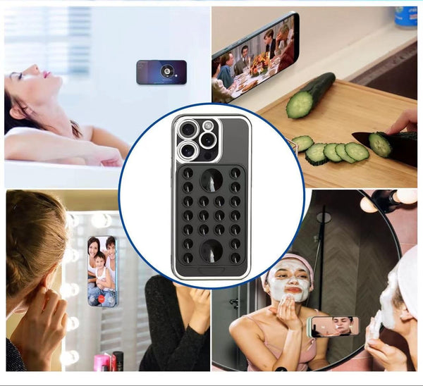 VORTEX Magnetic Silicone Suction Phone Mount - Detachable Silicone Grip Suction Phone Case, Hands-Free Compatible Mount for Iphone 15/14/13/12