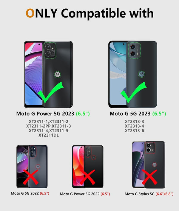 FNTCASE for Motorola Moto G-Power-5G 2023 Case: Moto G 5G 2023 Case Dual Layer Shockproof Protective Textured Design Cell Phone Cover Heavy Duty