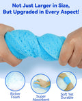 Temede 5-Pack Car Wash Sponges, 9.1" X 4.3" X 2.4" Large Sponges, Extra Thick Foam Kit for All-Purpose Cleaning, Ideal Washing Sponges for