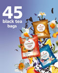 Lovare Black and Green Tea Bags Variety Pack - Made in Ukraine Tea Sampler - Individually Wrapped 90 Assorted Tea Bags - Gift Box for Tea Lovers