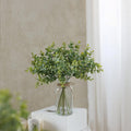 Zheart Fake Eucalyptus Stems in Glass Vase with Faux Water,14" Artificial Plants Eucalyptus Leaves for Shelf Desk Bathroom Farmhouse Room Coffee