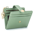 POIUGOYA Slim Wallet for Women,Rfid Blocking Bifold Credit Card Holder with Zipper Coin Pocket,Id Window,Keychain