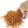 Reptile Food Dried Mealworms Pet Worms Food for Bearded Dragon, Lizard, Turtles, Chameleon, Monitor, Frog, Sugar Glider, Chickens, Birds, Hamsters