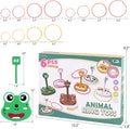Animal Ring Toss Game Toy Set for Kids, 6 Targets Stands & 36 Rings Combo, Indoor Outdoor Party Yard Family Adults Activity, Birthday Present for