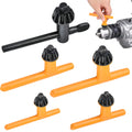 5 Sizes Drill Chuck Key Wrench, High Hardness Carbon Steel Replacement Drill Press Chuck Key for Drill Clamping Tool (Chuck Diameter: 1/4" / 3/8
