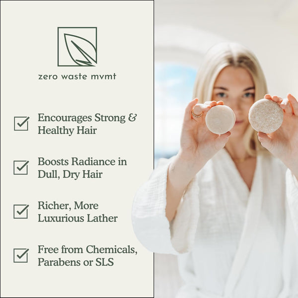 Shampoo Bar | Peppermint + Eucalyptus | Eco-Friendly Shampoo with Travel Container | Natural Salon Quality, Zero Waste & Plastic Free
