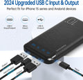Power Bank 2 Pack 10000Mah Portable Charger with 2 USB 2.4A Outputs & USB C In/Out Slim Battery Pack for Huawei Iphone 16 15 14 13 12 Ipad Samsung