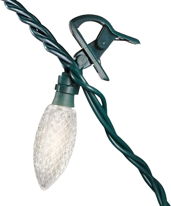 Noma Quick-Clip Customizable Holiday String Lights, 100 LED Bulbs, 66.8Ft Long, Warm White