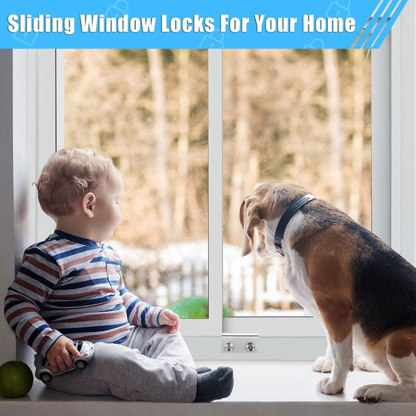Sliding Window Locks (6 Sets), Window Locks for up and down Windows and Horizontal Windows, Window Security Bars, Window Security Lock with