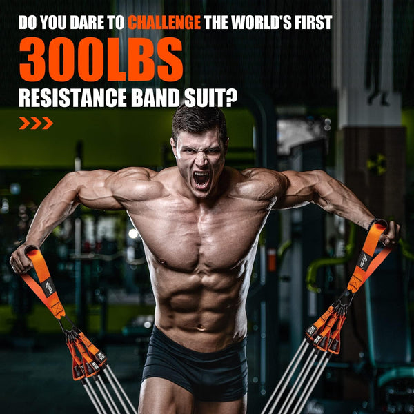 Resistance Bands, Heavy Exercise Bands with Handles, Fitness Bands Set for Working Out, Workout Bands for Men, Weight Bands for Muscle Training,