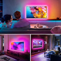 VOLIVO LED Lights for TV, 16.4FT Led Backlight for 45-85 Inch Tvs, Bluetooth RGB LED Lights behind Television with Remote, USB Powered, Color