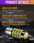 LUYED 1156 1141 LED Bulb 3400 Lumens Extremely Bright 1003 7506 BA15S P21W LED Light Bulbs for Backup Reverse Tail Turn Signal Lights,Xenon