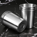 EVERMARKET 6 Pack 8 Ounce 230Ml Stainless Steel Cups Shatterproof Pint Drinking Cups Metal Drinking Glasses for Kids and Adults