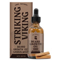 Striking Viking Beard Growth Oil with Biotin - 2 Fl Oz, 1 Pack, Sandalwood - Thickening, Conditioning Biotin Beard Growth Serum for Men with Argan