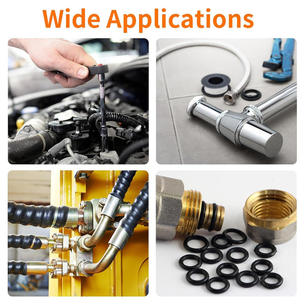Hongway 770Pcs Rubber O Ring Assortment Kits 18 Sizes Sealing NBR Gasket Washers for Car Auto Vehicle Repair, Professional Plumbing, Air or Gas