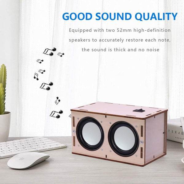 DIY Bluetooth Speaker Box Kit Electronic Sound Amplifier - Build Your Own Portable Wood Case Bluetooth Speaker Sound - Science Experiment and STEM