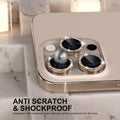 Choiche Compatible for Iphone 16 Pro/Iphone 16 Pro Max Camera Lens Protector Bling, 9H Tempered Glass Camera Cover Screen Protector Metal Ring