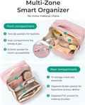 BAGSMART Travel Makeup Bag, Make up Bag with Multiple Compartments for Organizer, Compact & Durable Cosmetic Organizer for Women for Travel