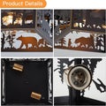 Rustic Bear Flush Mount Ceiling Light Fixture, Farmhouse Vintage Industrial Metal Cage Light Perfect for Kitchen, Dining Room, Foyer Entryway,